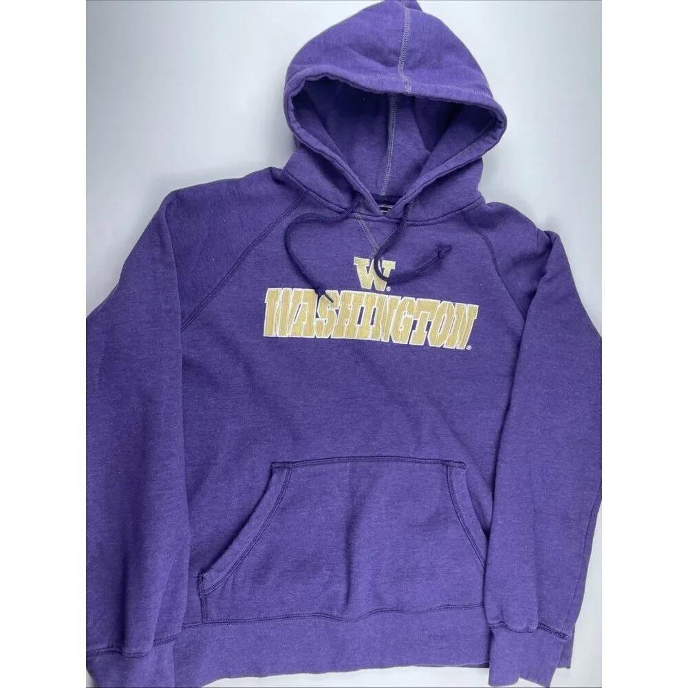 Washington Huskies Hoodie Men’s XL Purple Champion Pullover Sweatershirt Pocket